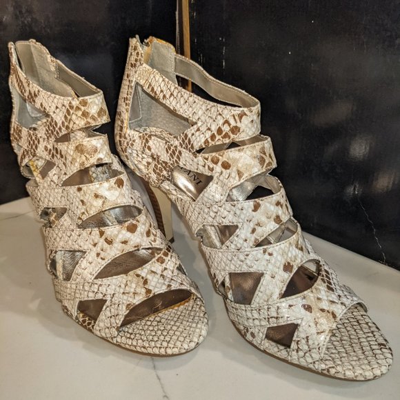 Alfani  Kaylyne Snake Hi Heel Shoes US Size 8M. - Picture 4 of 6